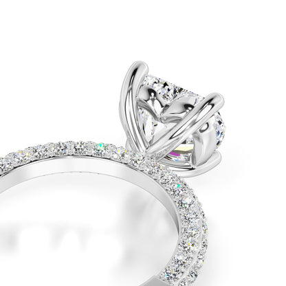 Emma Moissanite & Lab Grown Diamond Ring | White Gold | 2