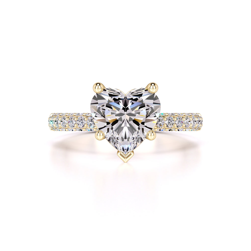 Emma Moissanite & Lab Grown Diamond Ring | Yellow Gold | 1