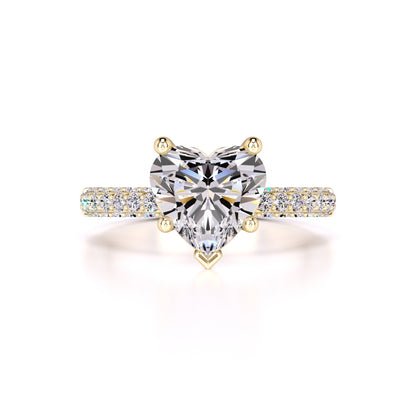 Emma Moissanite & Lab Grown Diamond Ring | Yellow Gold | 1
