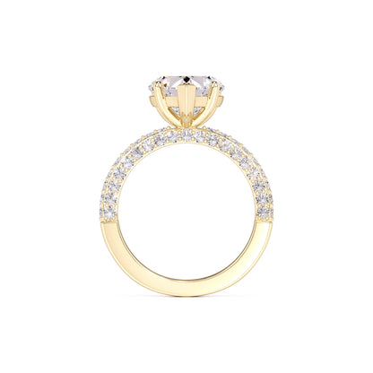 Emma Moissanite & Lab Grown Diamond Ring | Yellow Gold | 4