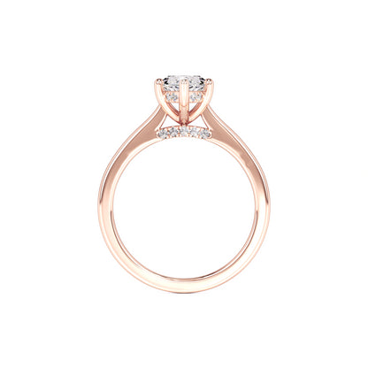 Marina Moissanite & Lab Grown Diamond Ring | Rose Gold | 4