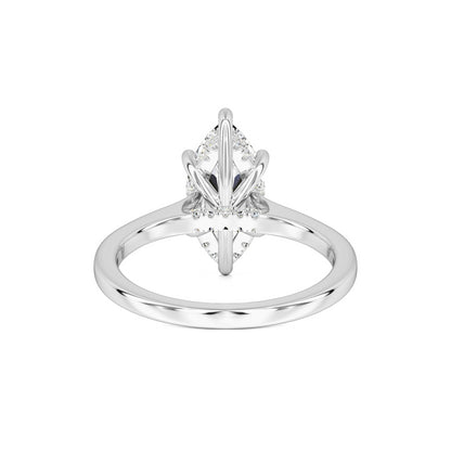 Marina Moissanite & Lab Grown Diamond Ring | White Gold | 3