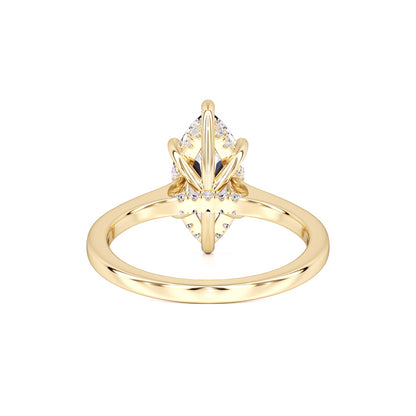Marina Moissanite & Lab Grown Diamond Ring | Yellow Gold | 3