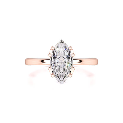 Arielle Moissanite & Lab Grown Diamond Ring | Rose Gold | 1