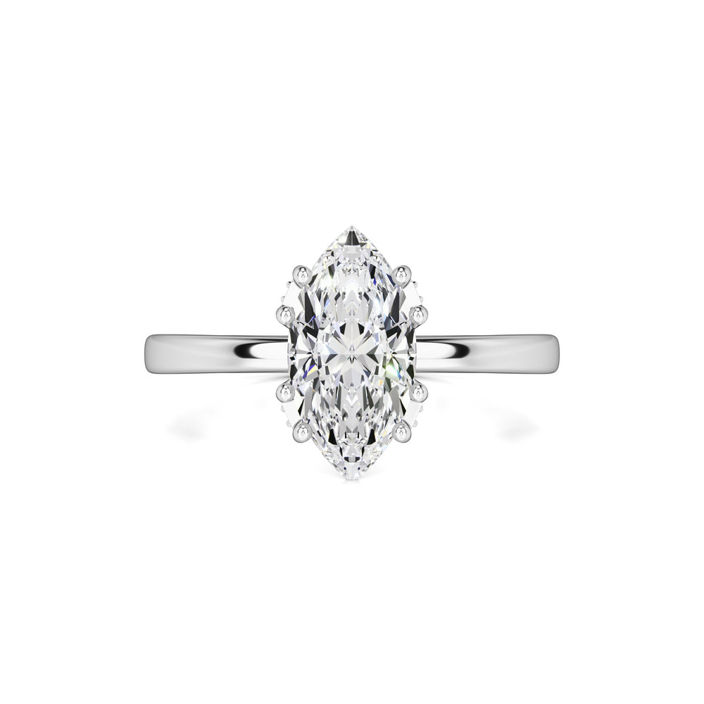 Arielle Moissanite & Lab Grown Diamond Ring | White Gold | 1