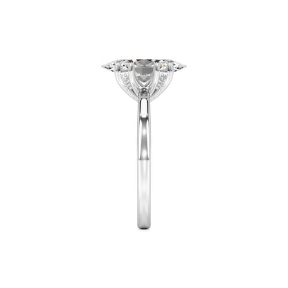 Arielle Lab Grown Diamond Ring | White Gold | 4