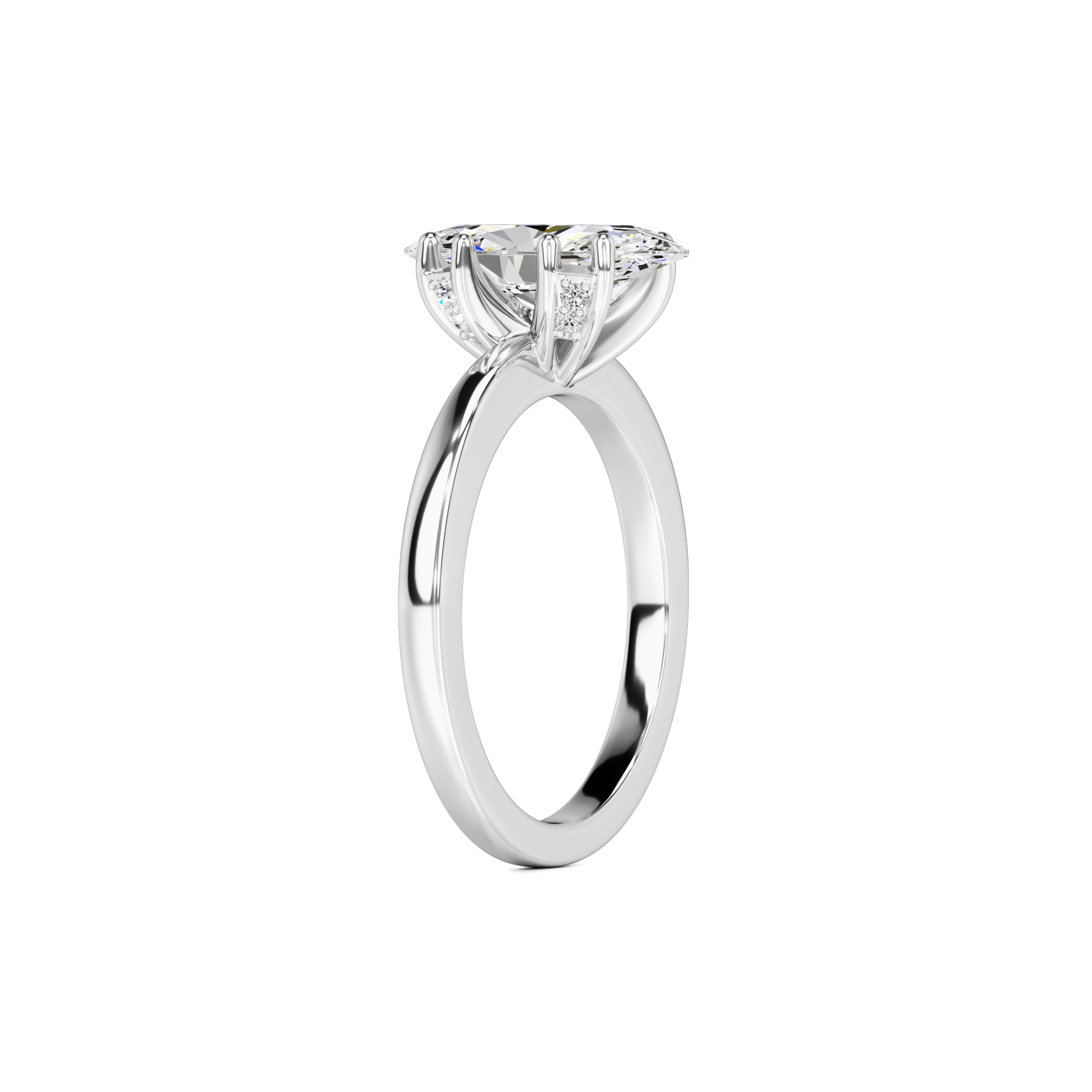 Arielle Lab Grown Diamond Ring | White Gold | 3