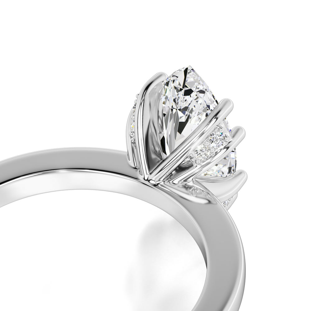 Arielle Moissanite & Lab Grown Diamond Ring | White Gold | 2