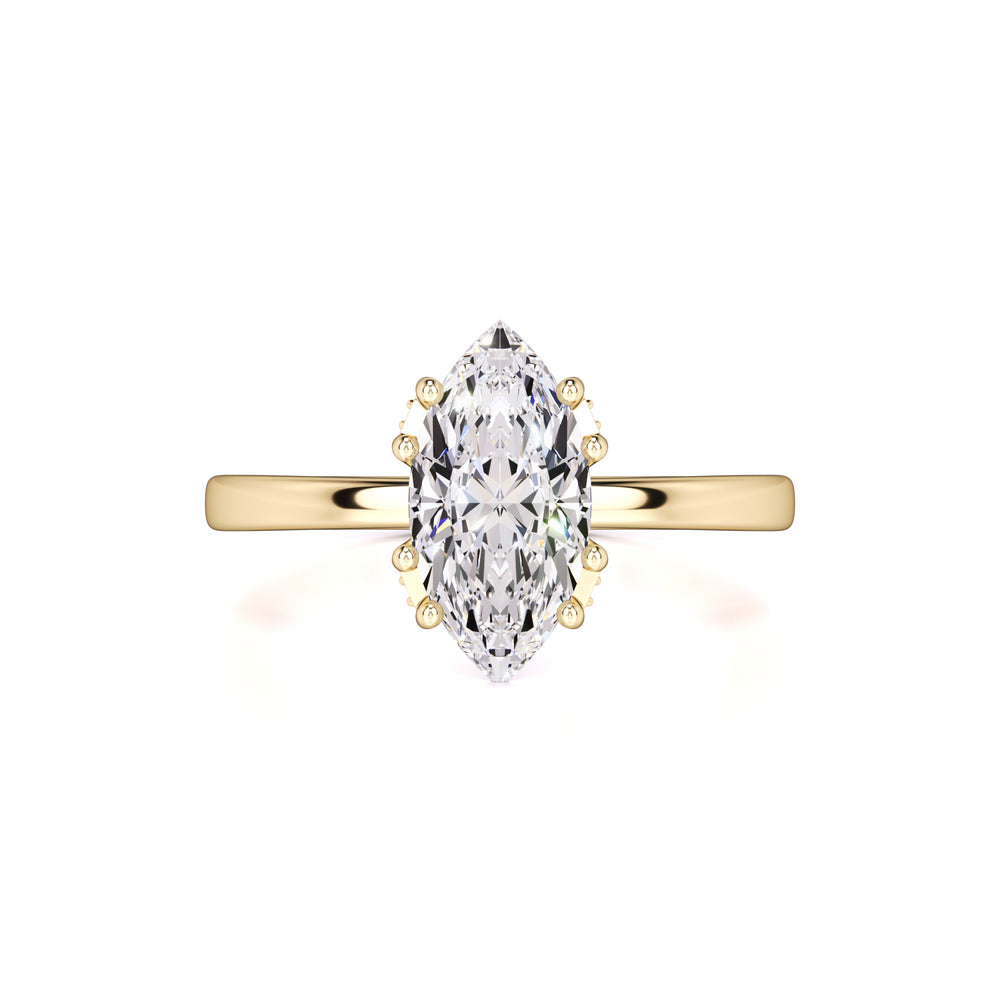 Arielle Moissanite & Lab Grown Diamond Ring | Yellow Gold | 1