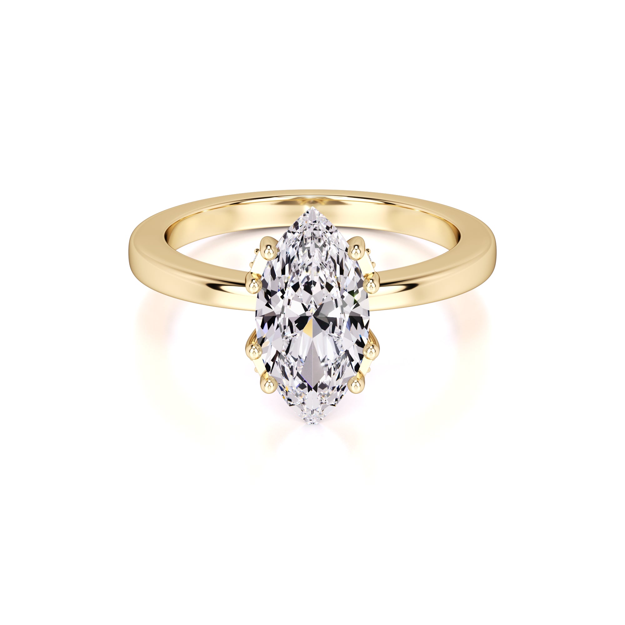 Arielle Lab Grown Diamond Ring | Yellow Gold | 1