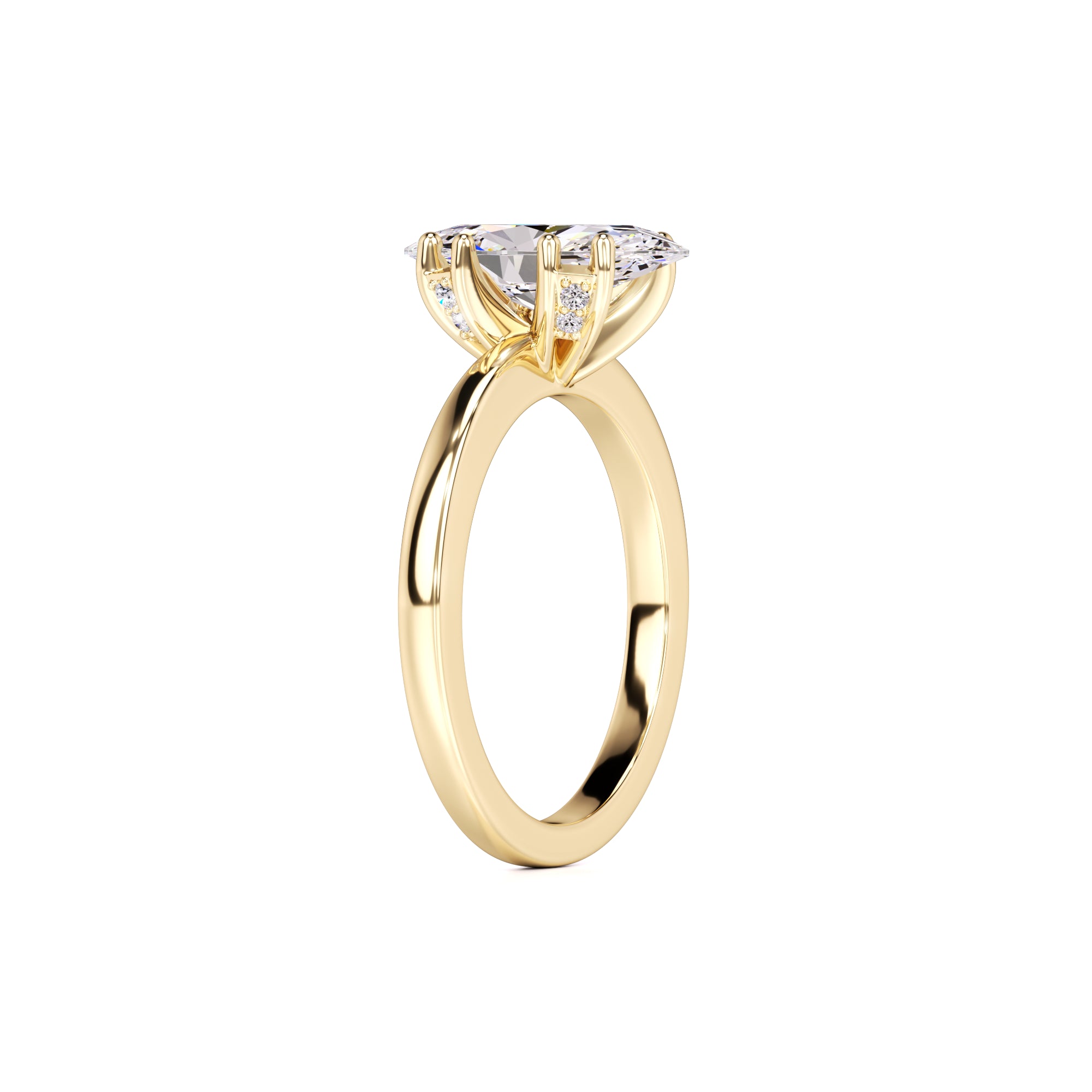 Arielle Lab Grown Diamond Ring | Yellow Gold | 3