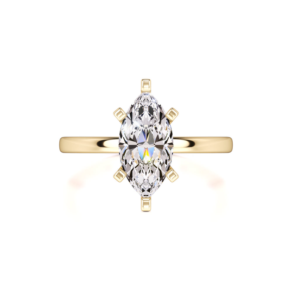 Lydia Moissanite Ring | Yellow Gold | 1