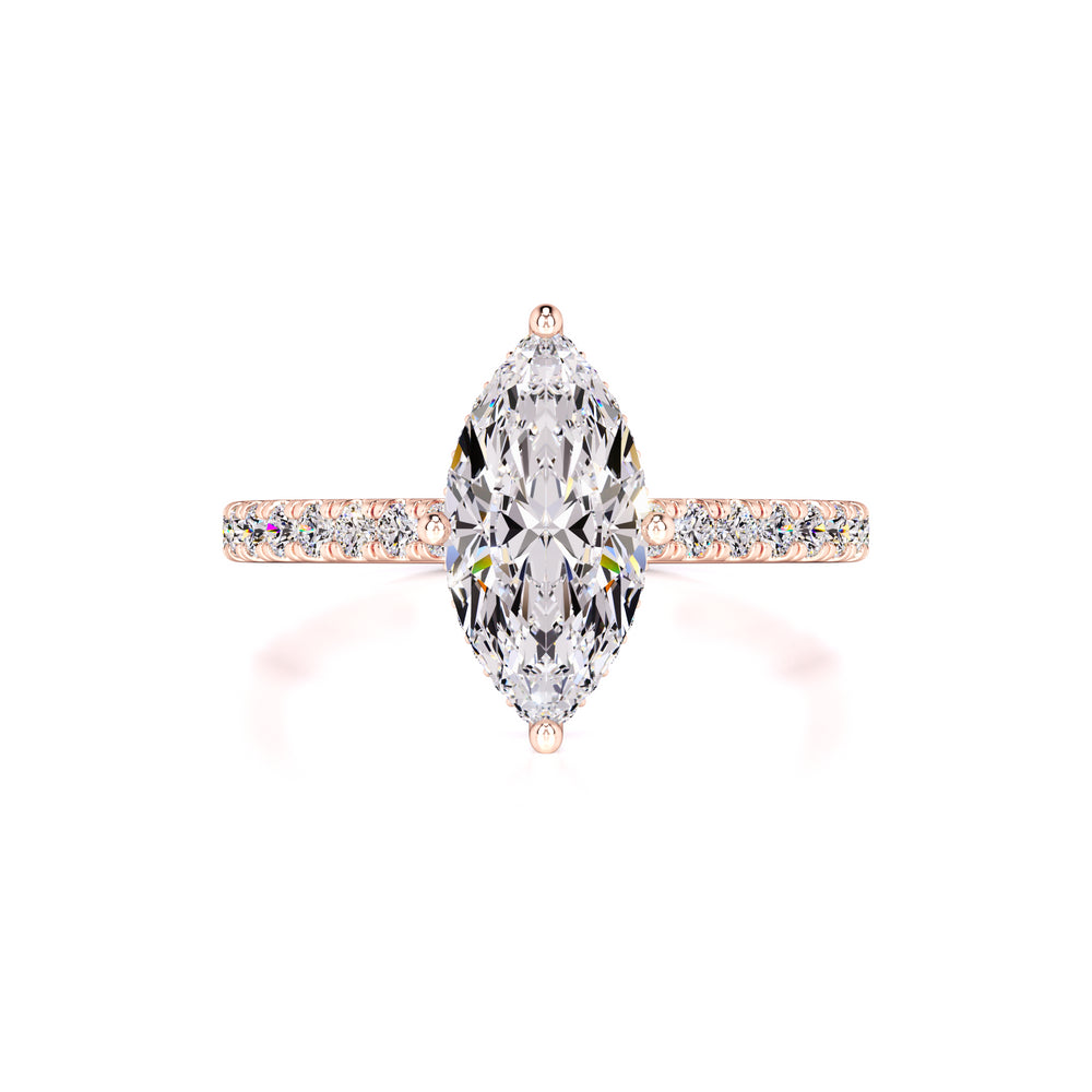 Zoey Moissanite & Lab Grown Diamond Ring | Rose Gold | 1