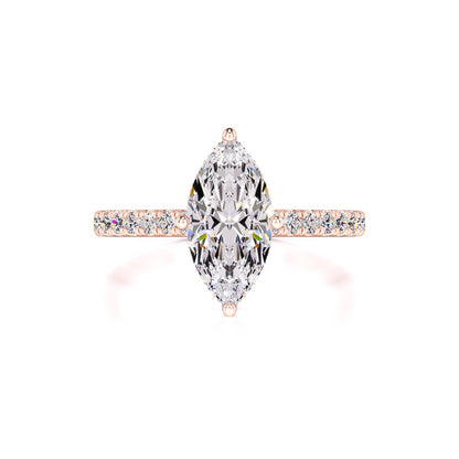 Zoey Moissanite & Lab Grown Diamond Ring | Rose Gold | 1