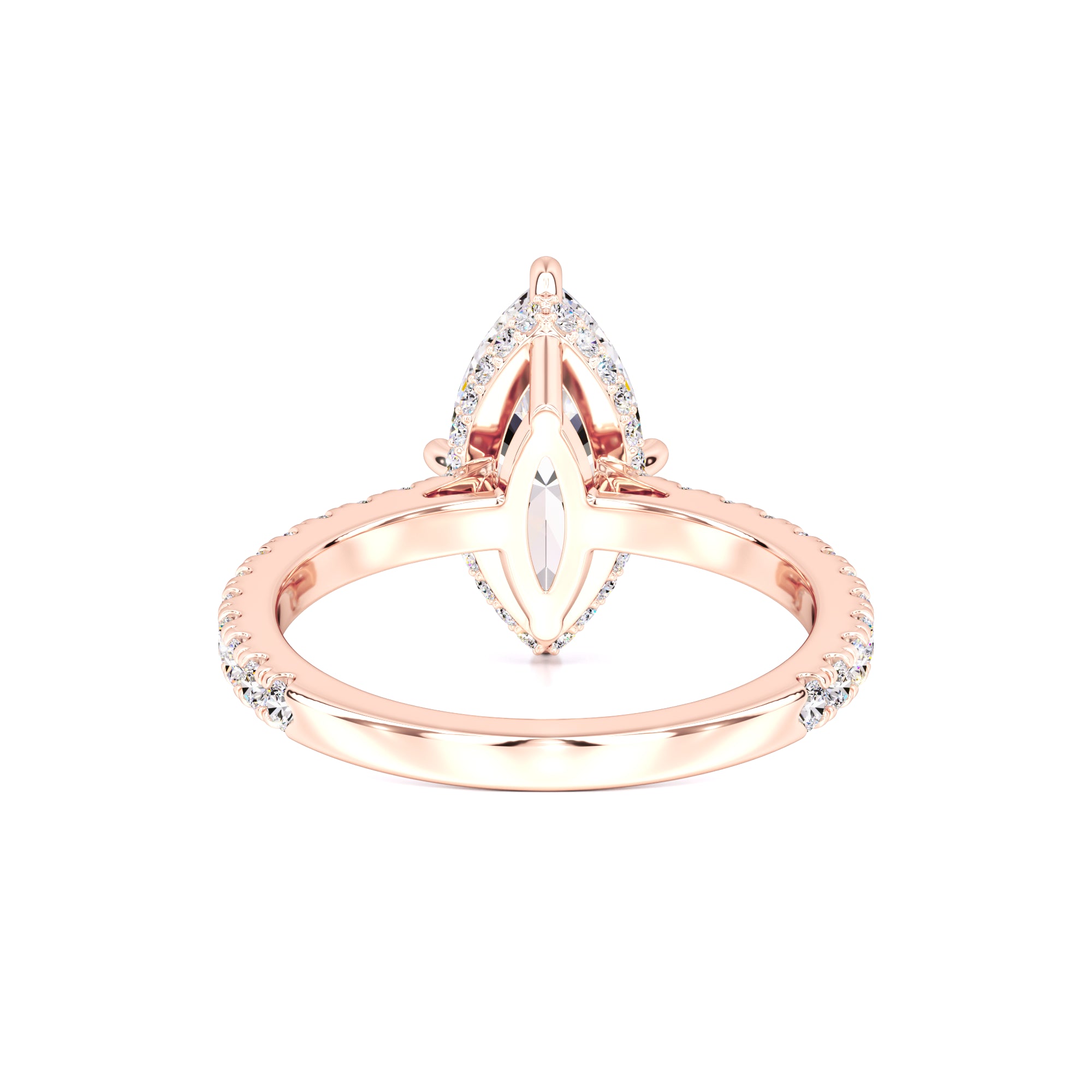 Zoey Moissanite & Lab Grown Diamond Ring | Rose Gold | 3