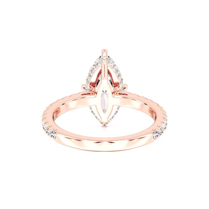 Zoey Moissanite & Lab Grown Diamond Ring | Rose Gold | 3