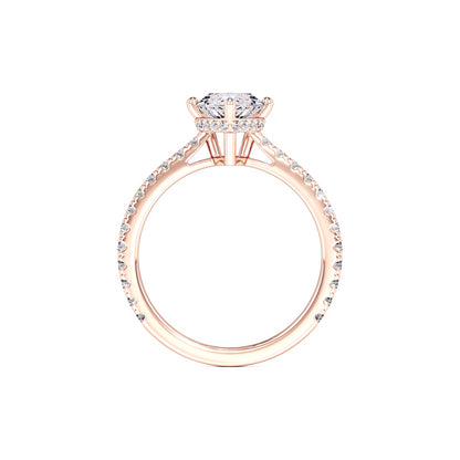 Zoey Moissanite & Lab Grown Diamond Ring | Rose Gold | 4