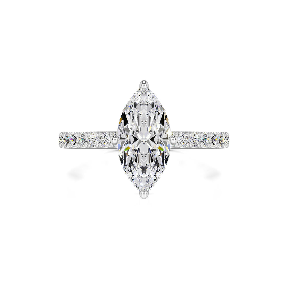 Zoey Moissanite & Lab Grown Diamond Ring | White Gold | 1