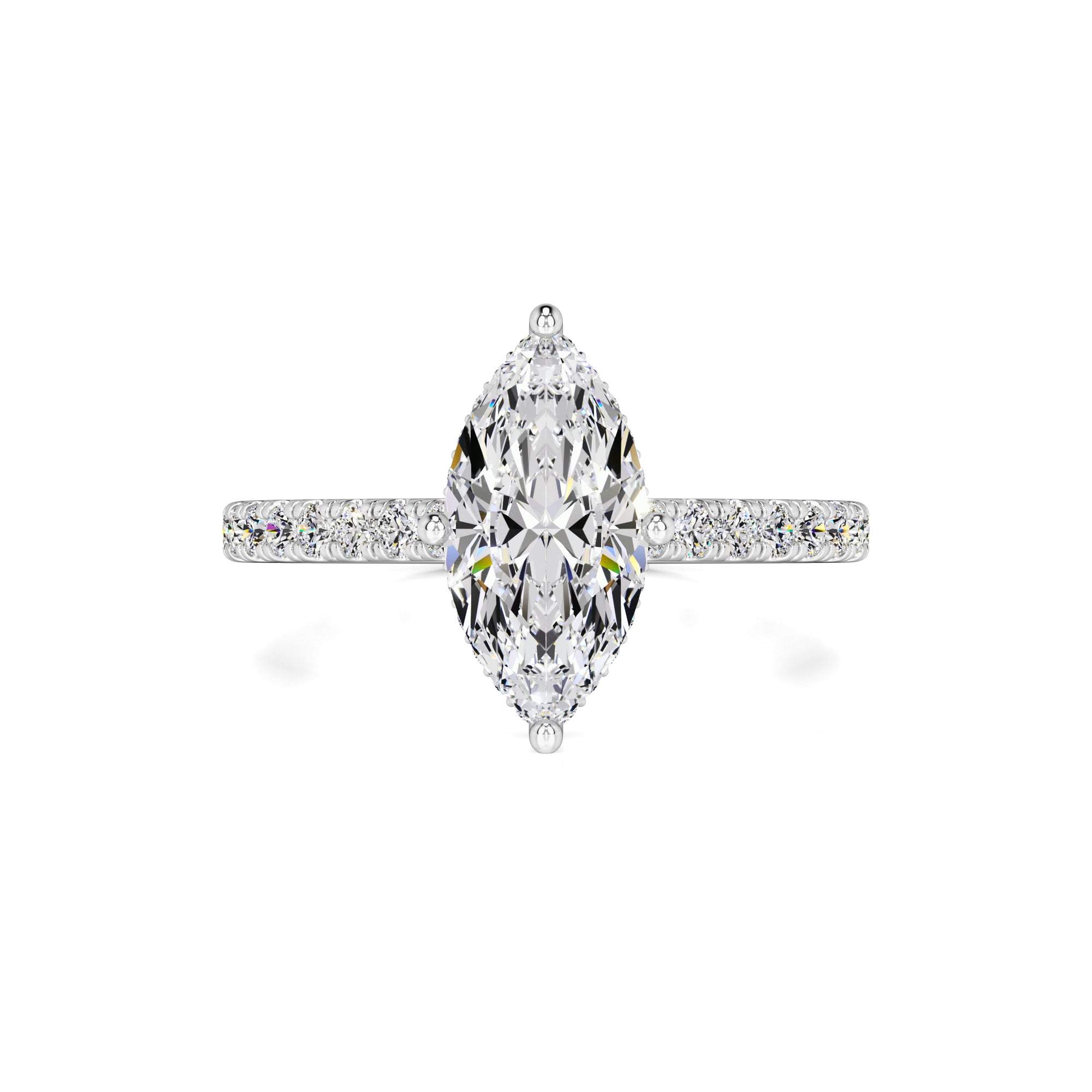 Zoey Moissanite & Lab Grown Diamond Ring | White Gold | 1