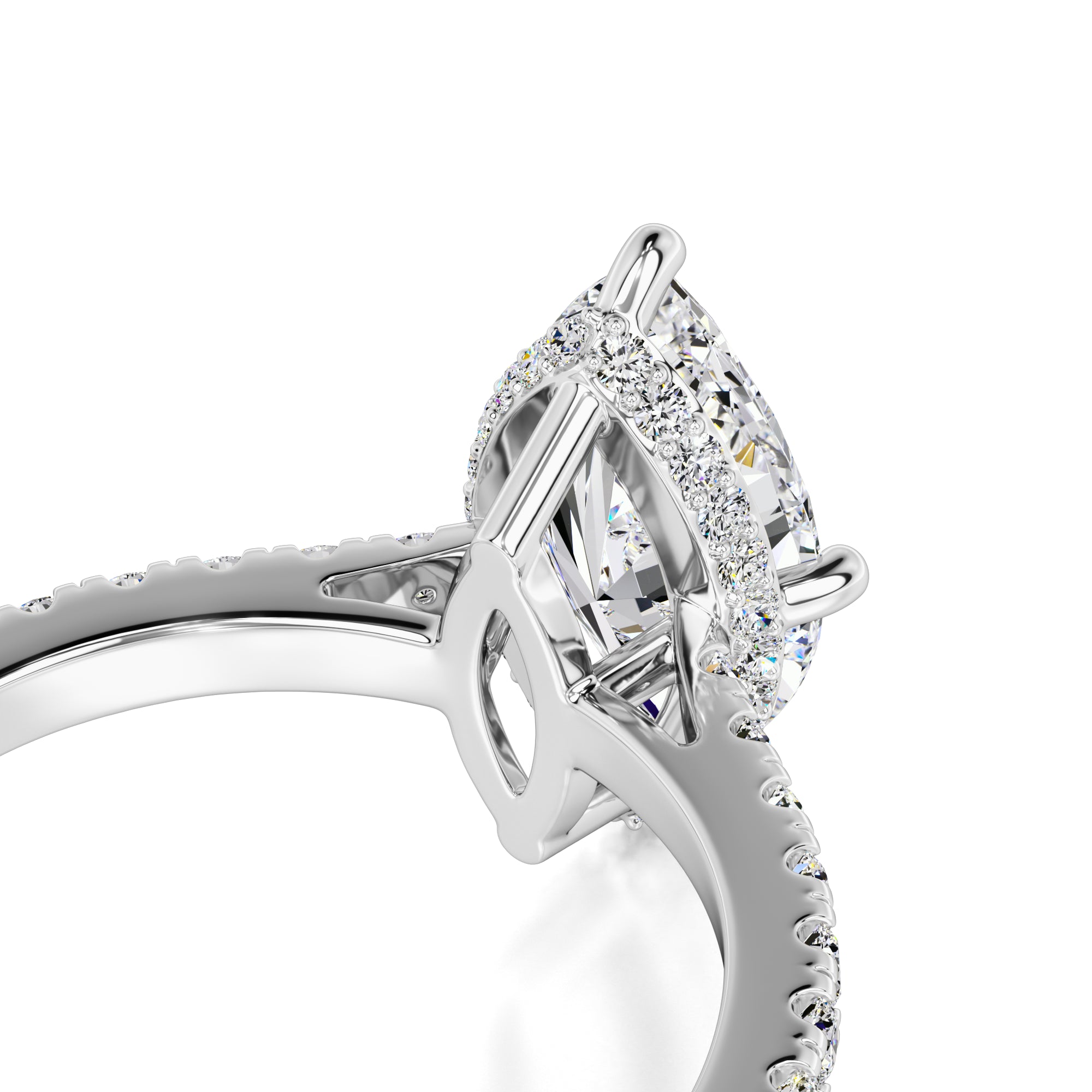 Zoey Moissanite & Lab Grown Diamond Ring | White Gold | 2