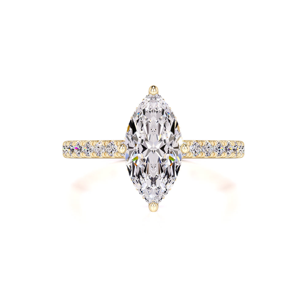 Zoey Moissanite & Lab Grown Diamond Ring | Yellow Gold | 1