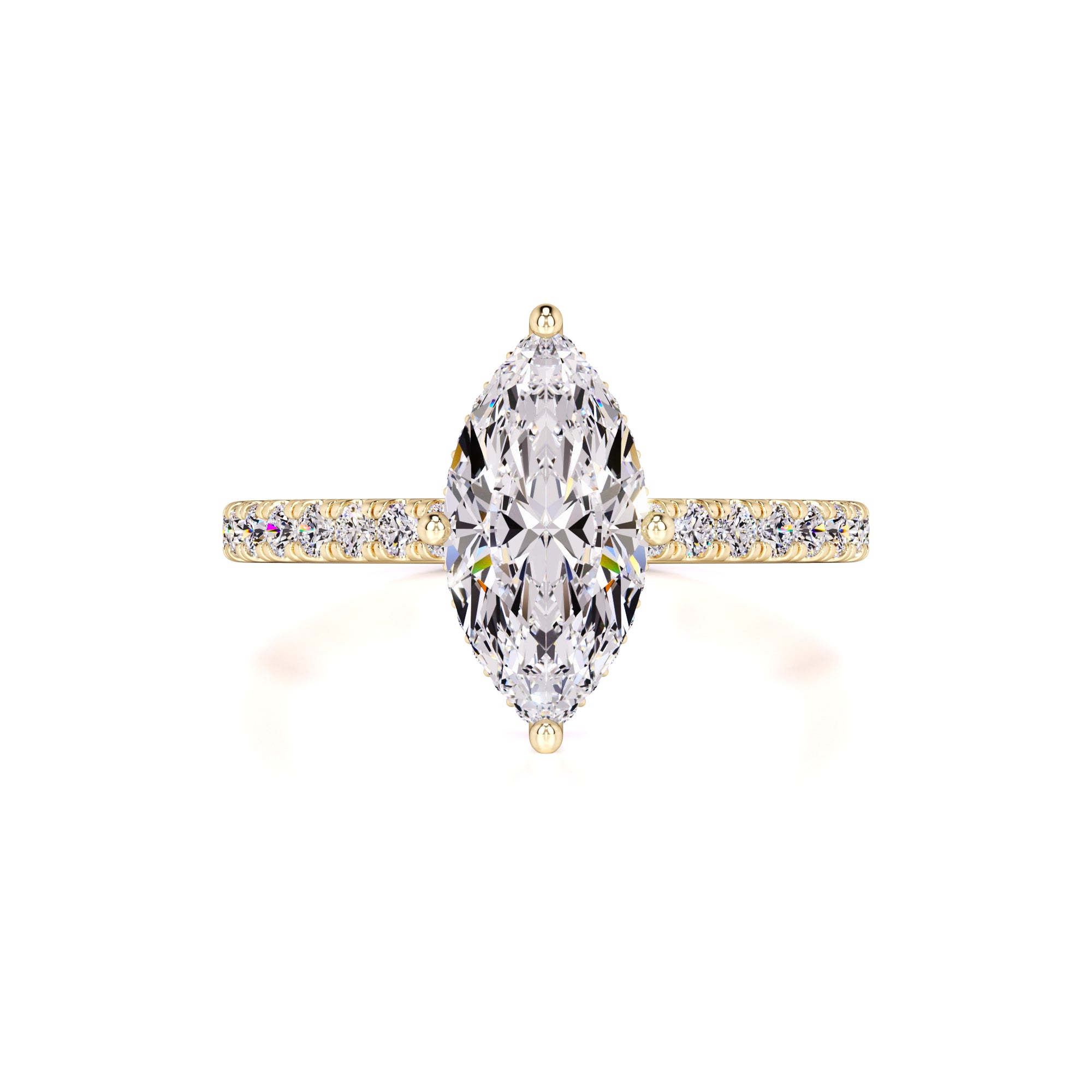Zoey Moissanite & Lab Grown Diamond Ring | Yellow Gold | 1
