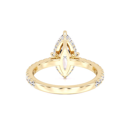 Zoey Moissanite & Lab Grown Diamond Ring | Yellow Gold | 3