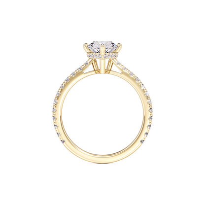 Zoey Moissanite & Lab Grown Diamond Ring | Yellow Gold | 4