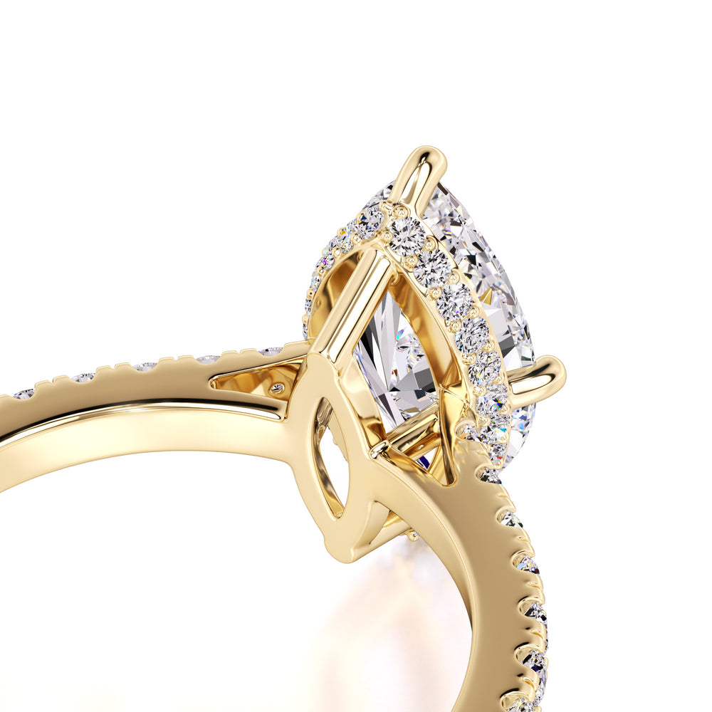 Zoey Moissanite & Lab Grown Diamond Ring | Yellow Gold | 2