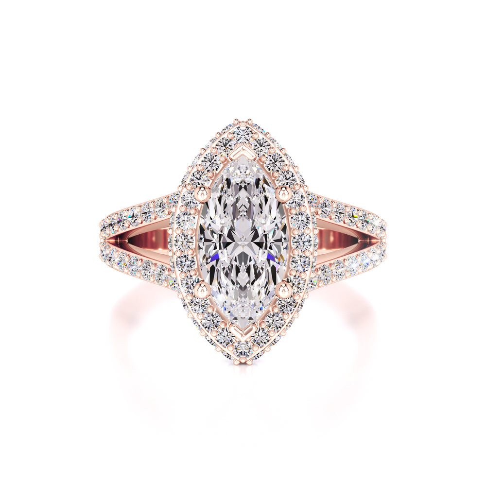 Jasmine Moissanite & Lab Grown Diamond Ring | Rose Gold | 1