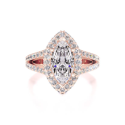 Jasmine Moissanite & Lab Grown Diamond Ring | Rose Gold | 1