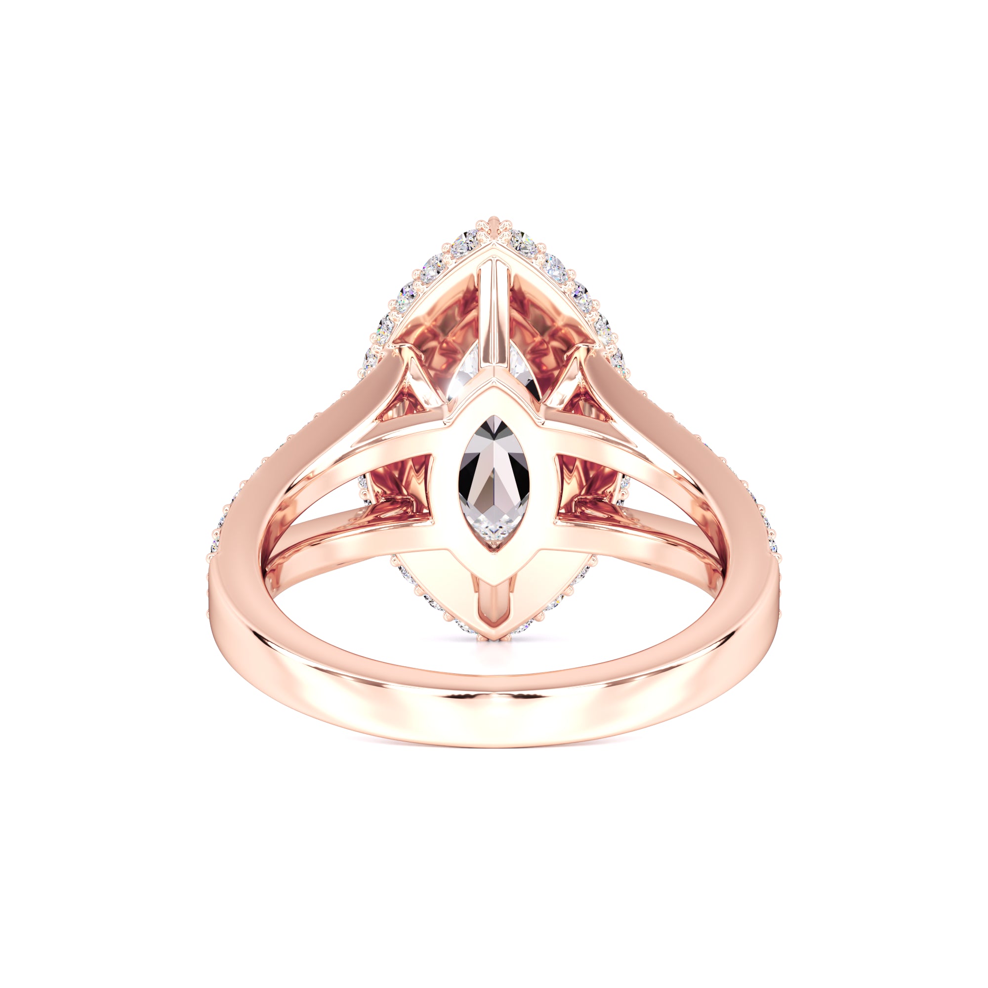 Jasmine Moissanite & Lab Grown Diamond Ring | Rose Gold | 3