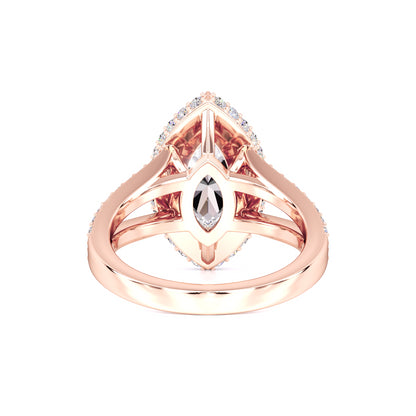 Jasmine Moissanite & Lab Grown Diamond Ring | Rose Gold | 3