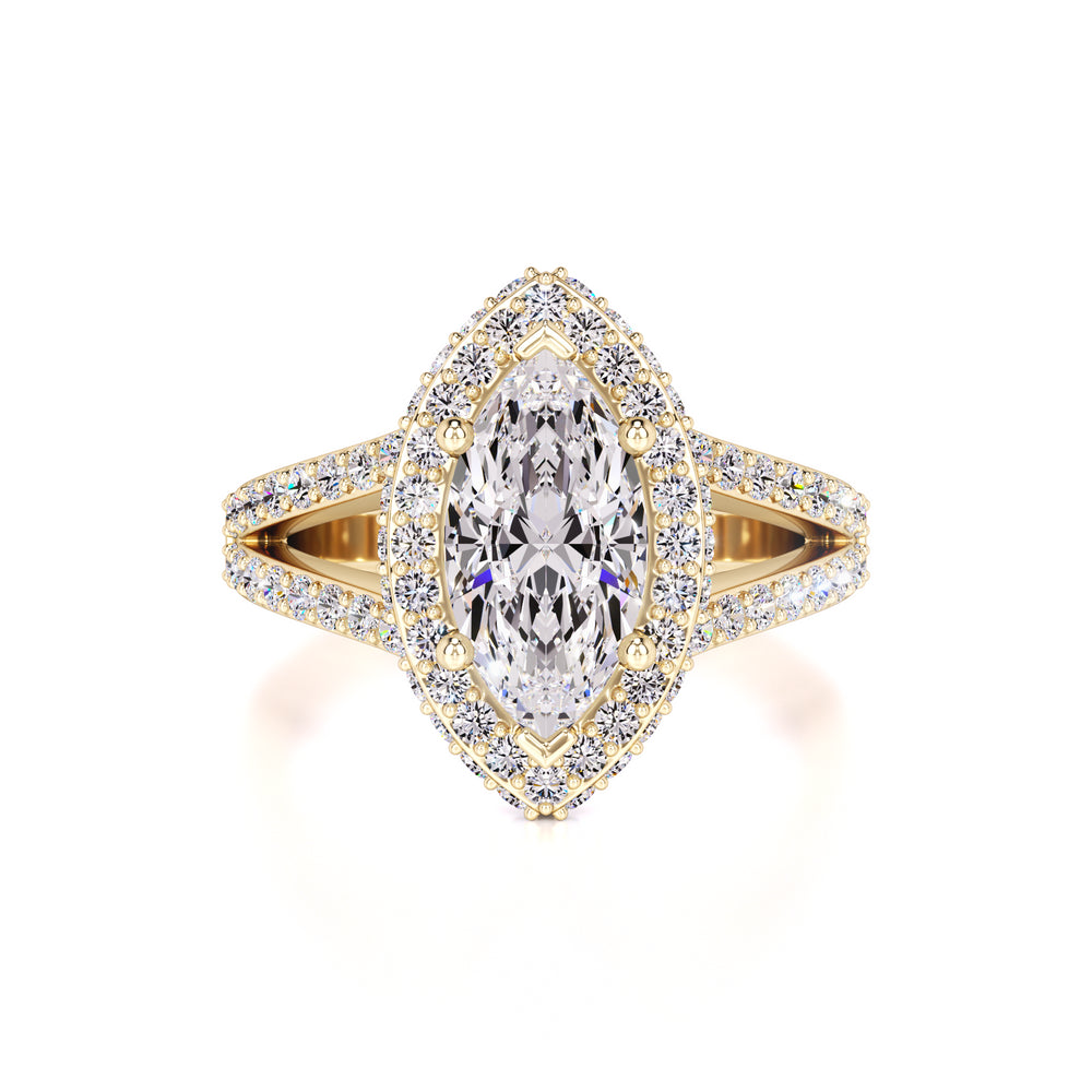 Jasmine Moissanite & Lab Grown Diamond Ring | Yellow Gold | 1