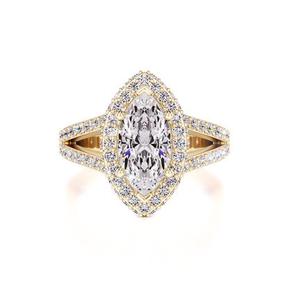 Jasmine Moissanite & Lab Grown Diamond Ring | Yellow Gold | 1