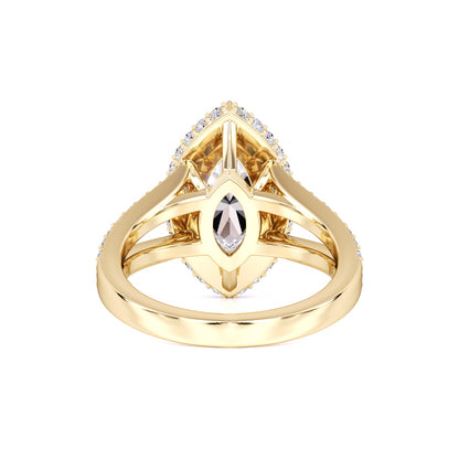 Jasmine Moissanite & Lab Grown Diamond Ring | Yellow Gold | 3