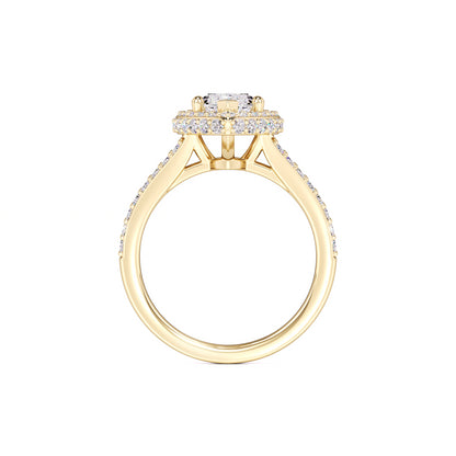 Jasmine Moissanite & Lab Grown Diamond Ring | Yellow Gold | 4