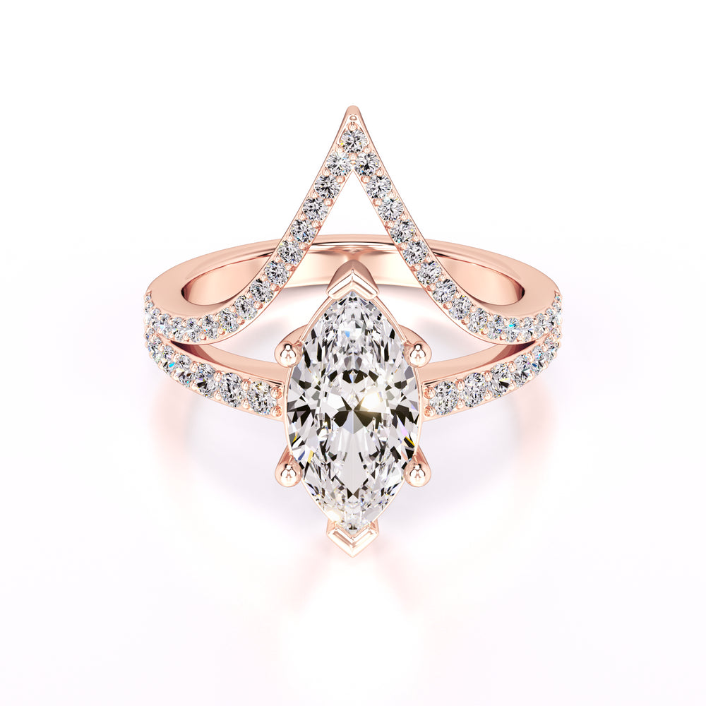 Claudia Lab Grown Diamond Ring | Rose Gold | 1