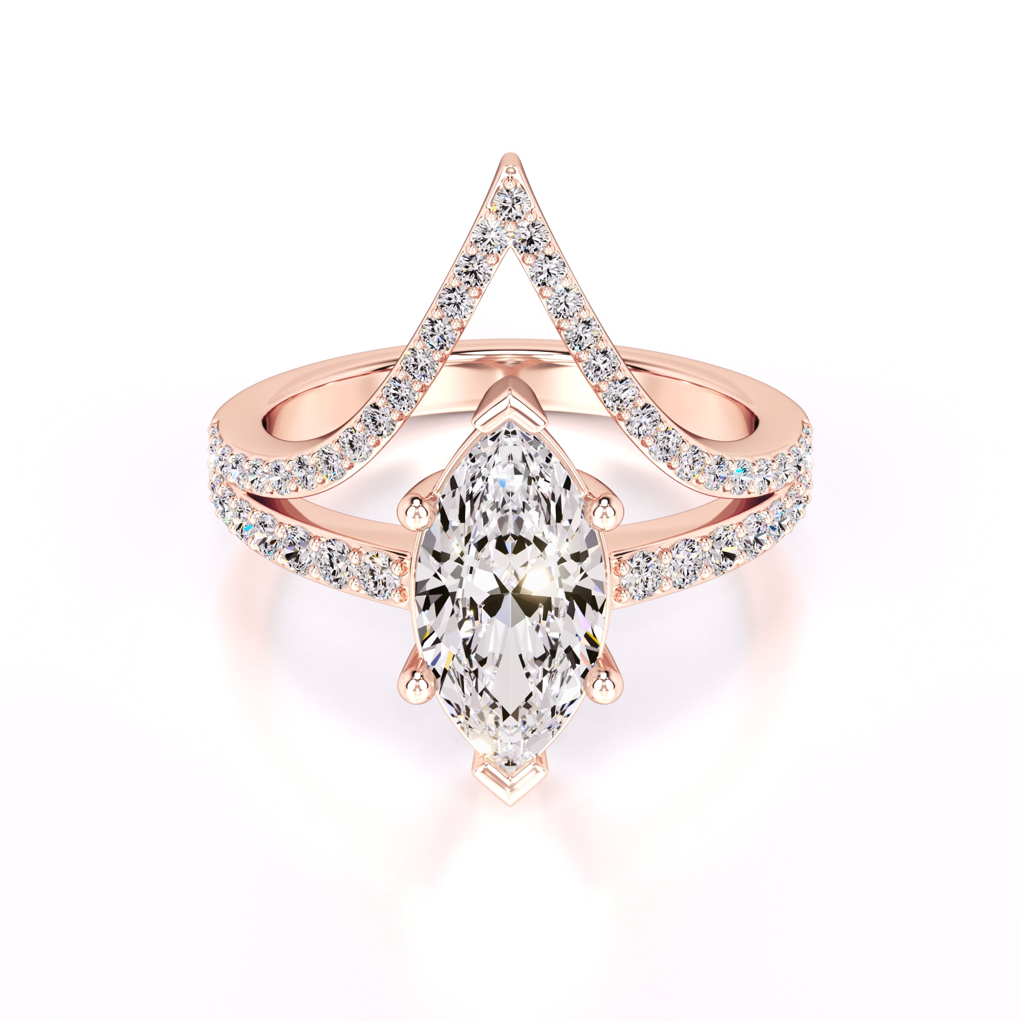 Claudia Lab Grown Diamond Ring | Rose Gold | 1