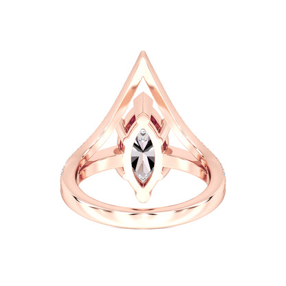 Claudia Moissanite & Lab Grown Diamond Ring | Rose Gold | 3
