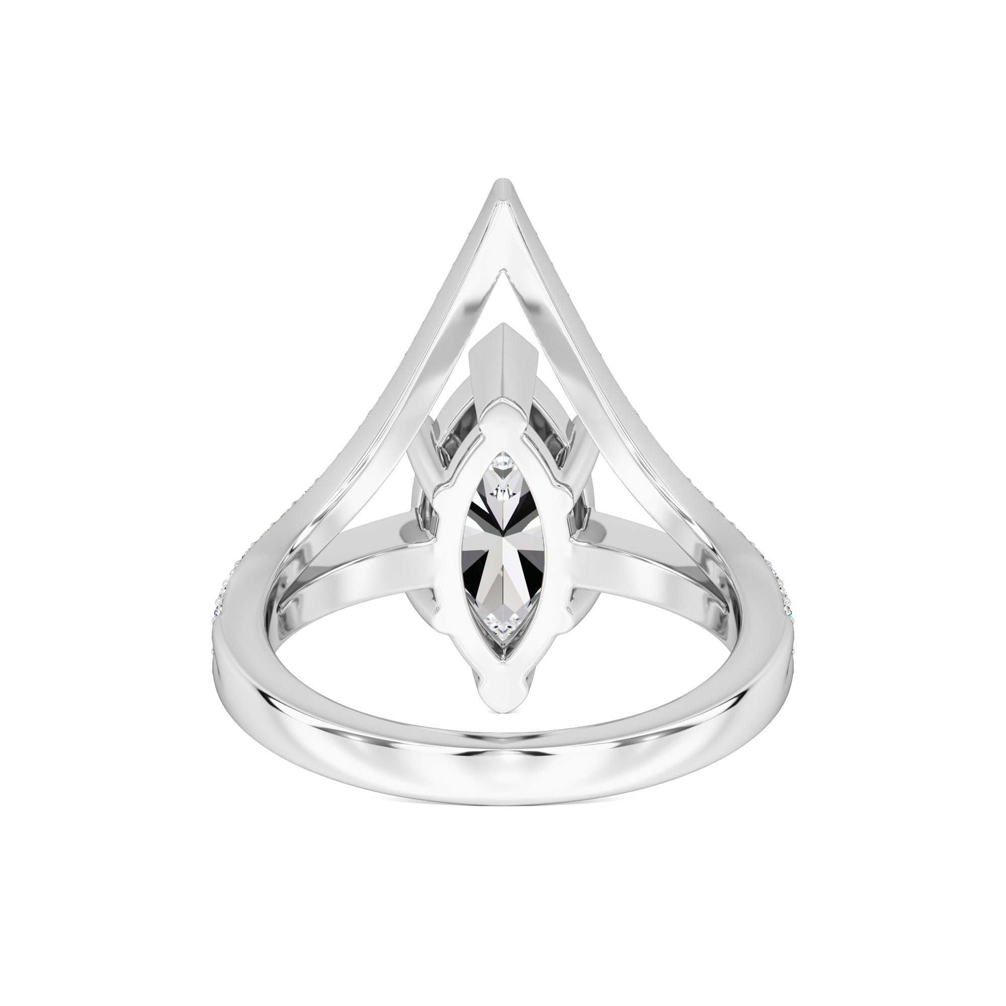 Claudia Moissanite & Lab Grown Diamond Ring | White Gold | 3