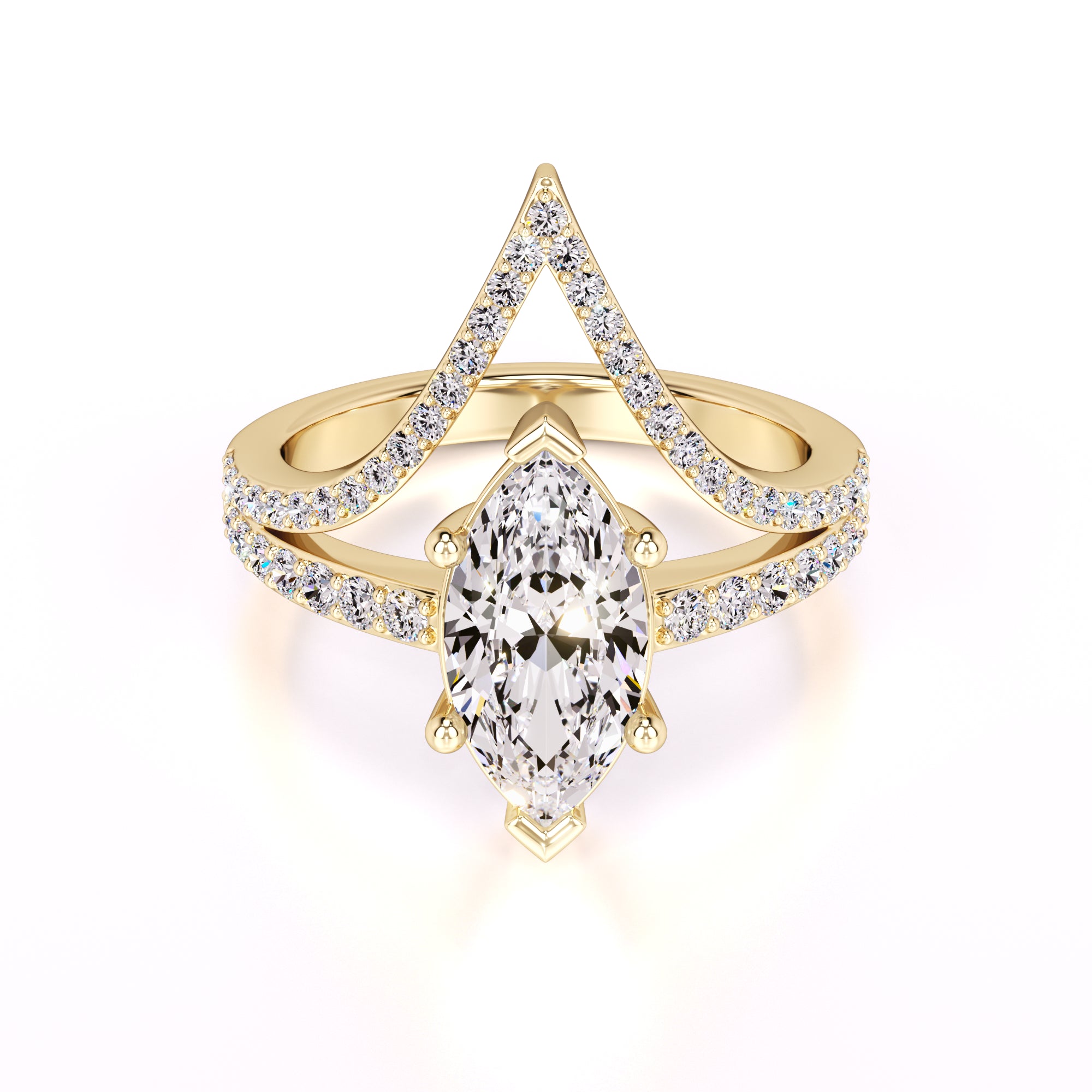 Claudia Lab Grown Diamond Ring | Yellow Gold | 1