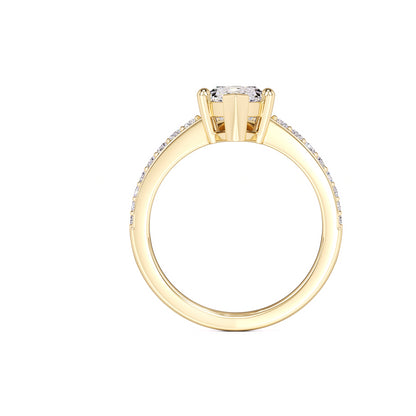 Claudia Moissanite & Lab Grown Diamond Ring | Yellow Gold | 4