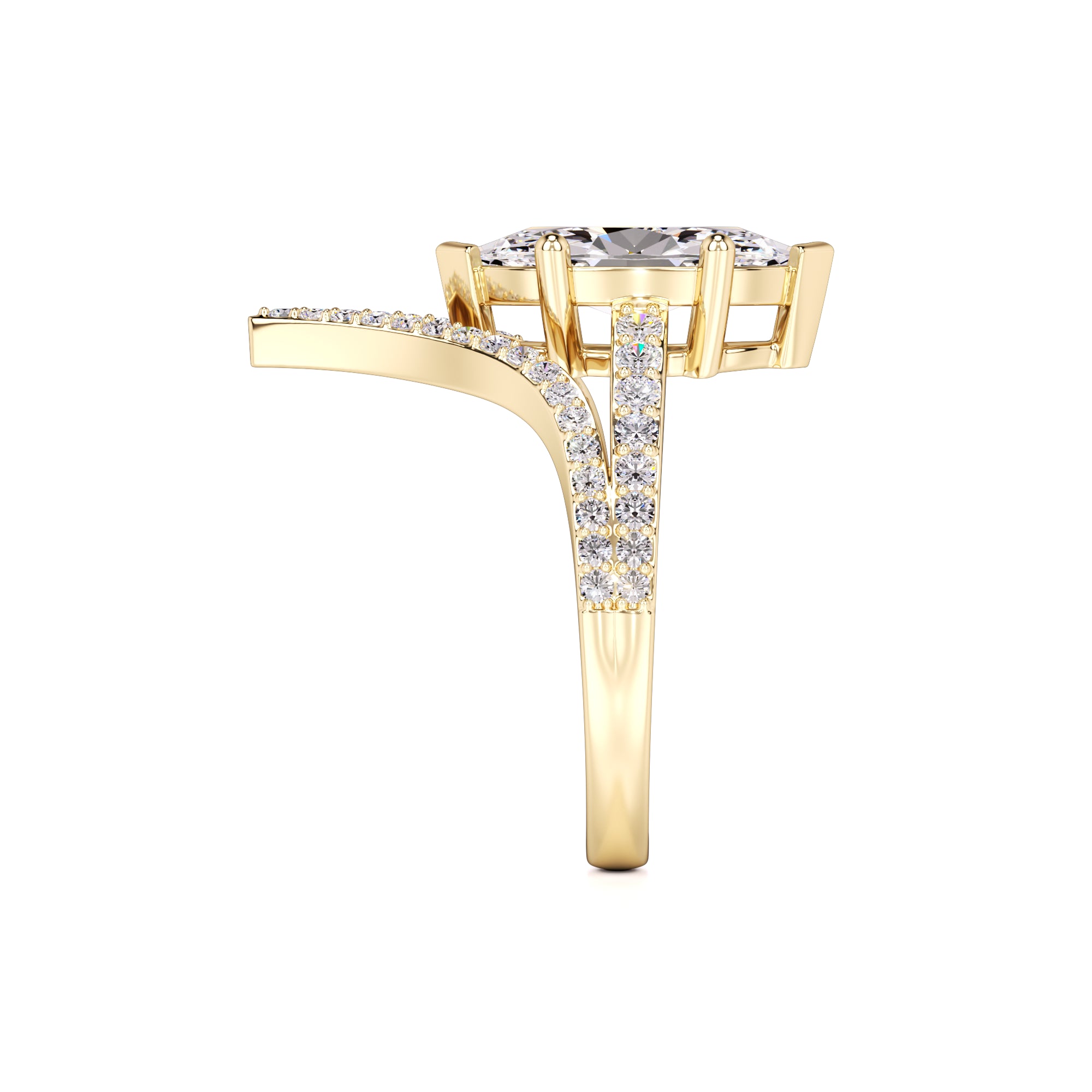 Claudia Lab Grown Diamond Ring | Yellow Gold | 4