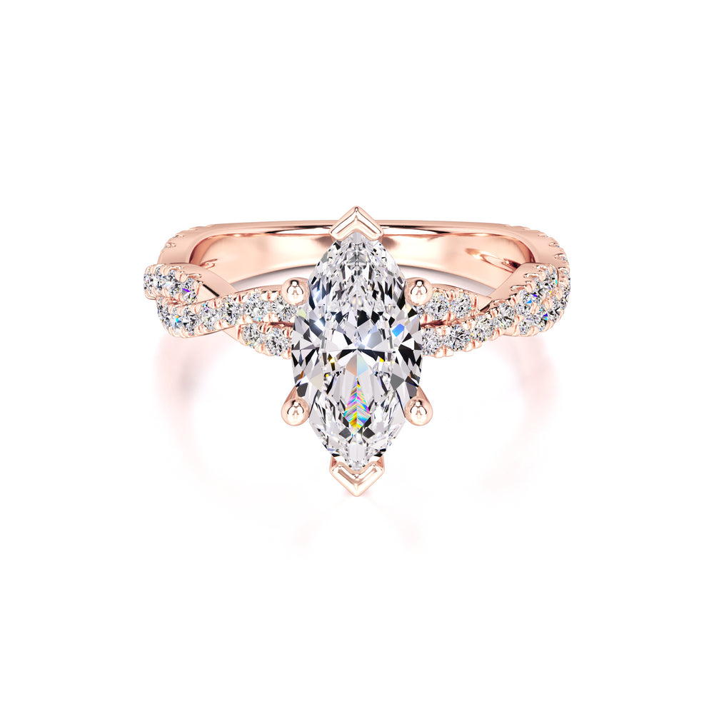 Amaya Lab Grown Diamond Ring | Rose Gold | 1