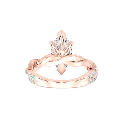 Amaya Moissanite & Lab Grown Diamond Ring | Rose Gold | 3