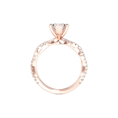 Amaya Moissanite & Lab Grown Diamond Ring | Rose Gold | 4