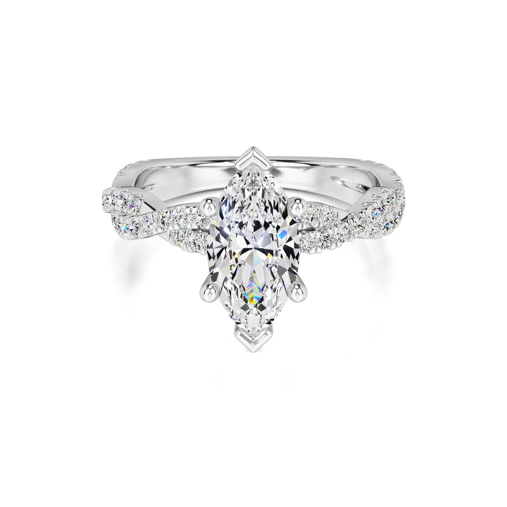 Amaya Lab Grown Diamond Ring | White Gold | 1