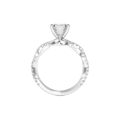 Amaya Moissanite & Lab Grown Diamond Ring | White Gold | 4