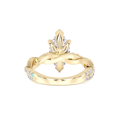 Amaya Moissanite & Lab Grown Diamond Ring | Yellow Gold | 3